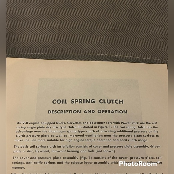 Vintage late 50’s/60’s? Chevrolet super service manual for coil spring clutch - Picture 8 of 8